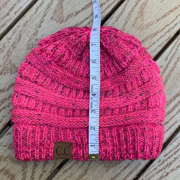 C.C Beanie Criss-Cross Knitted Hat - Picture 12 of 14